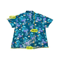 Yamaris Ocean Print Viscose Button Up Shirt