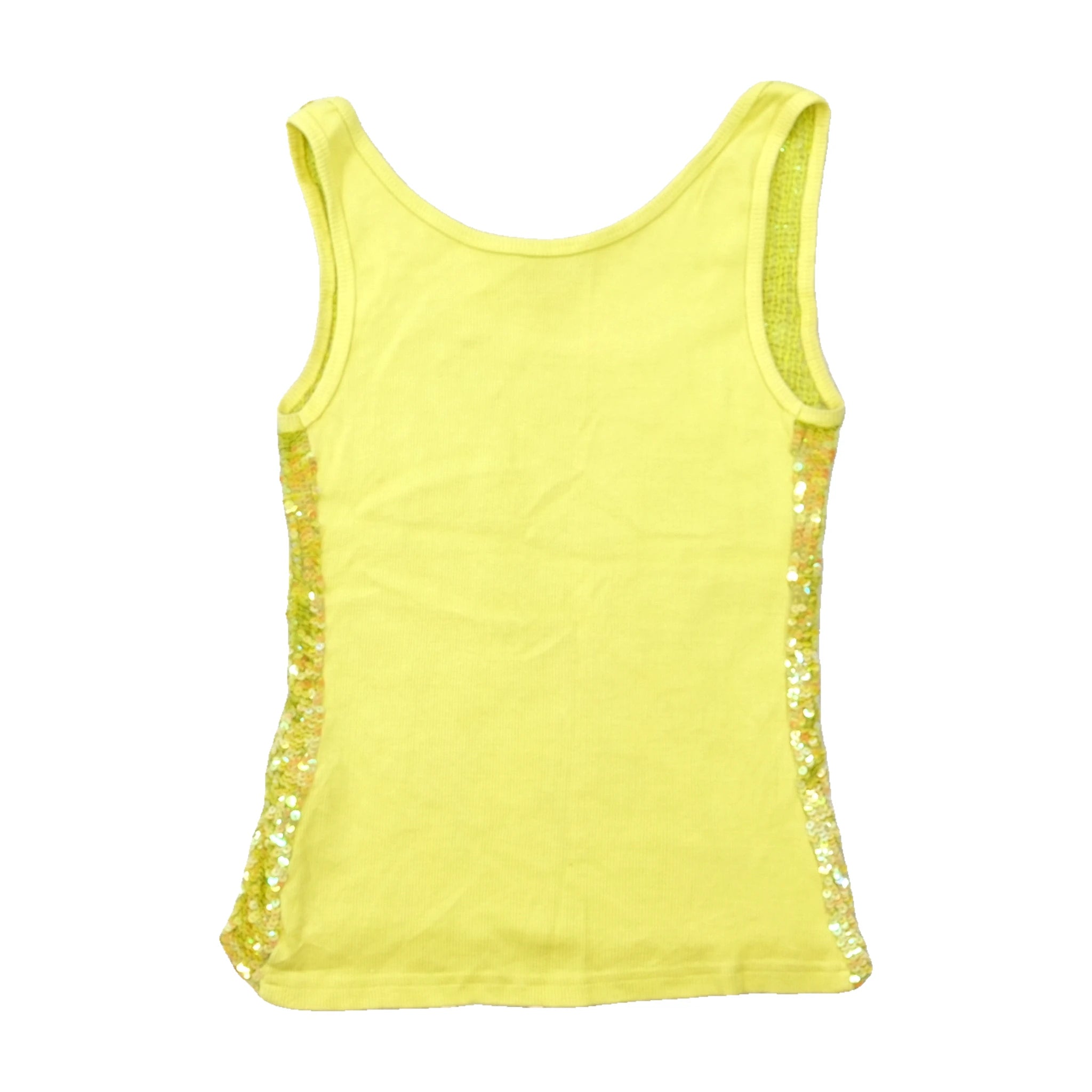 MAX&Co. Lime Green/Yellow Sequin Tank Top