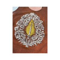 Lucy in the Sky Floral Leaf Graphic Lace-Up Tank Top