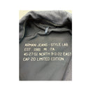 Armani Jeans Dark Wash Denim Zip Jacket with Logo Patches