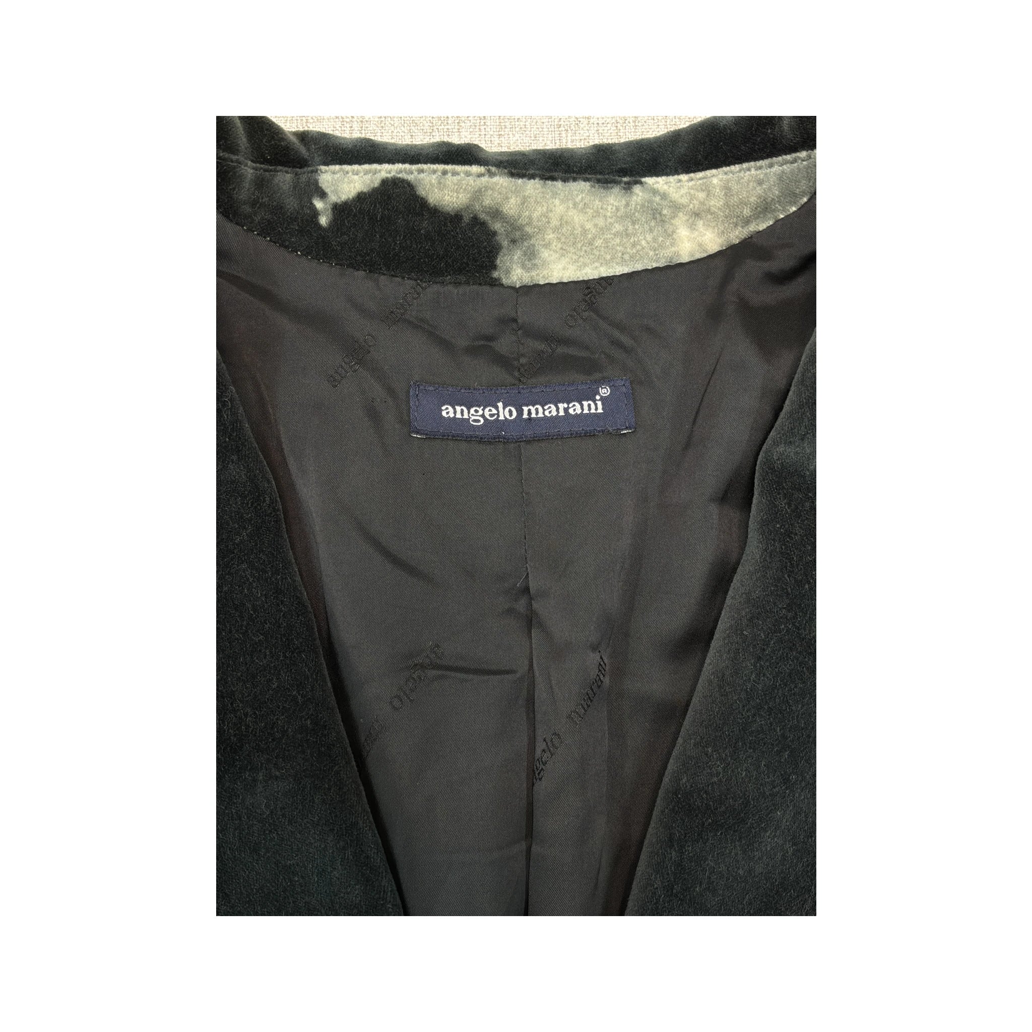 Angelo Marani Cinematic Print Cotton Velvet Jacket