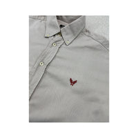 Avirex Light Gray Cotton Button-Down Shirt
