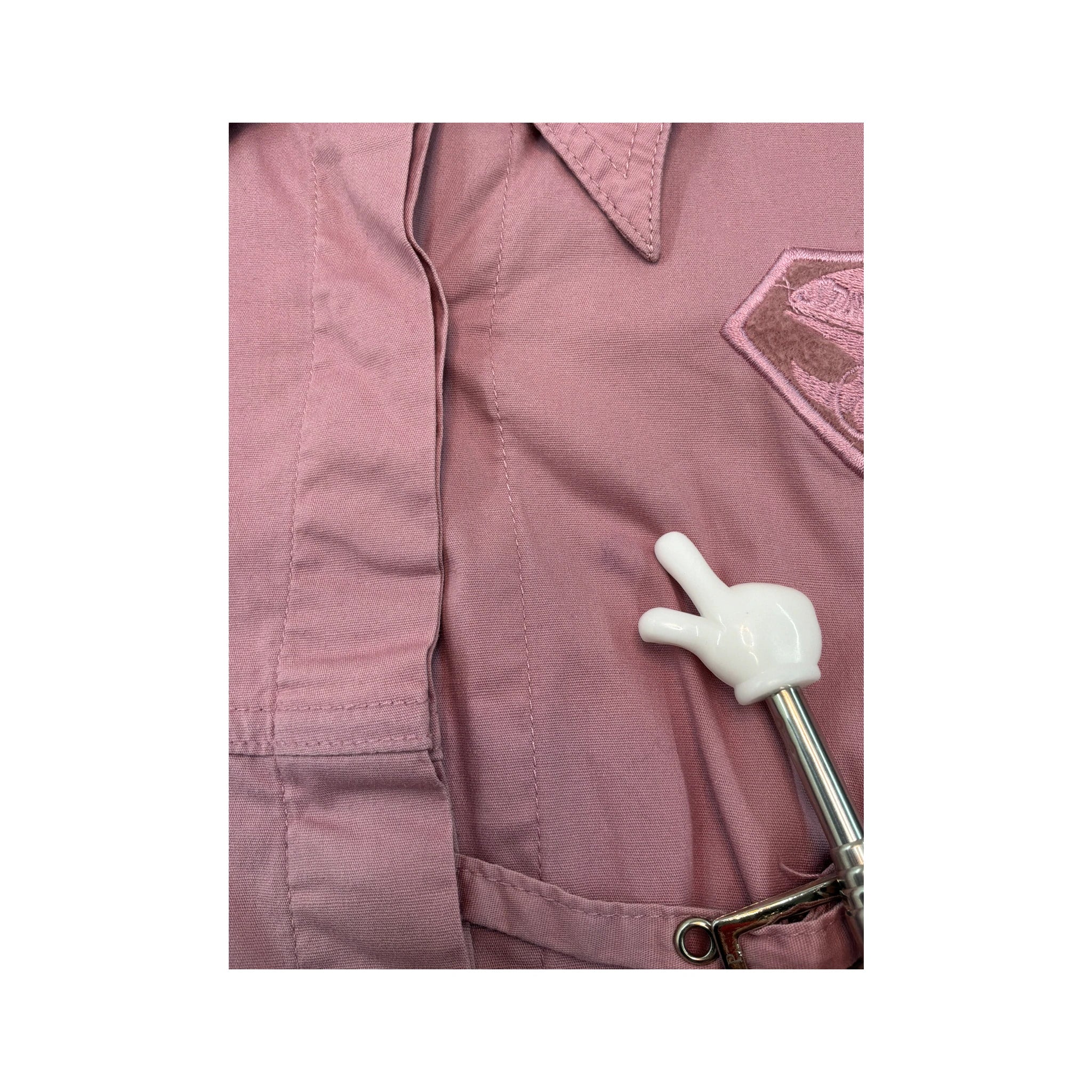 Standpoint Buckle Detail Pink Button Up Shirt
