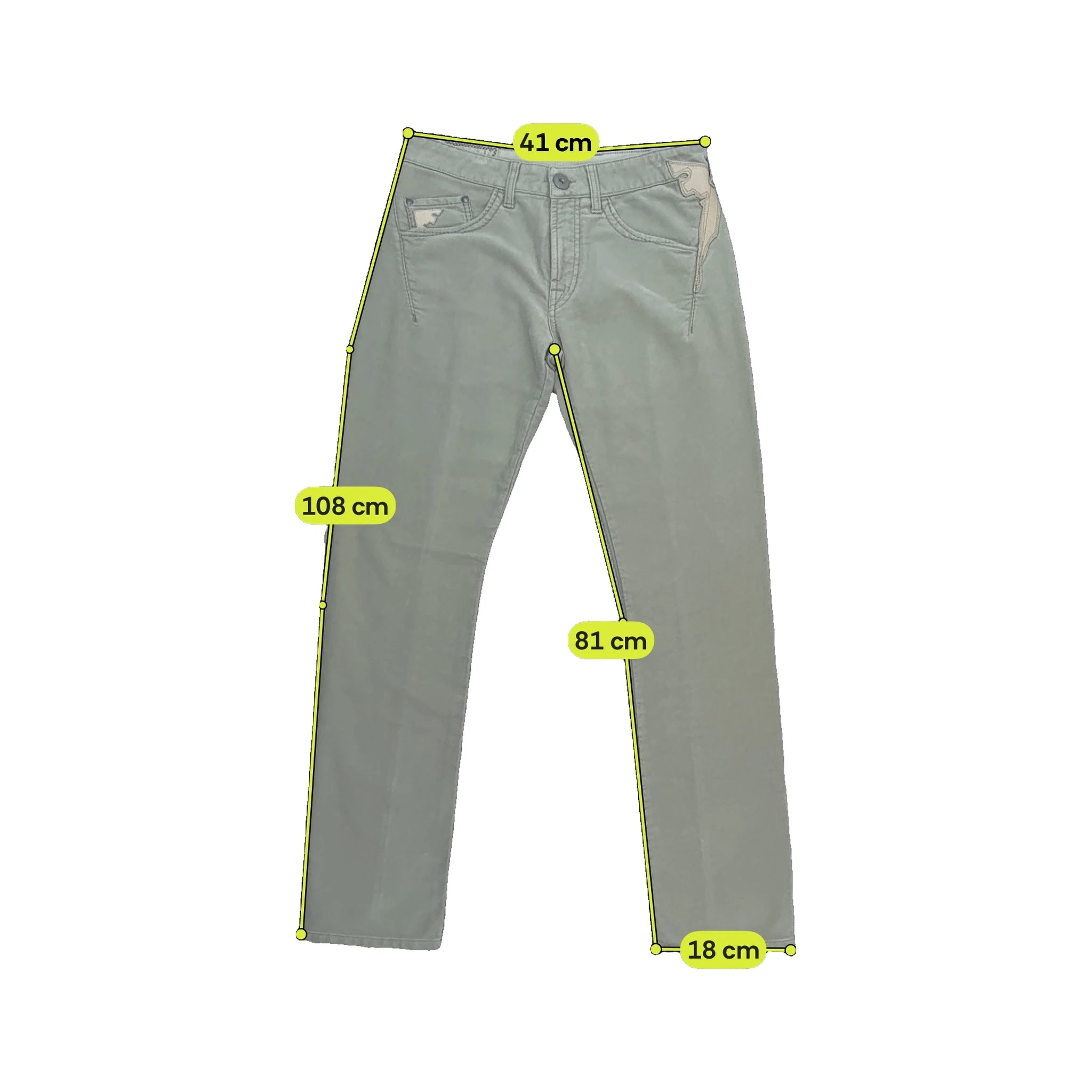 Marithé + François Girbaud Beige Embroidered Flap Pocket Five-Pocket Jeans