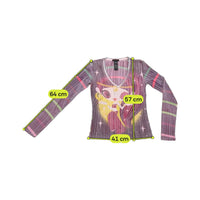 Custo Barcelona Graphic V-Neck Long Sleeve T-shirt