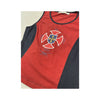 Americo Tavar Graphic Print Contrast Trim Baseball Tank T-shirt