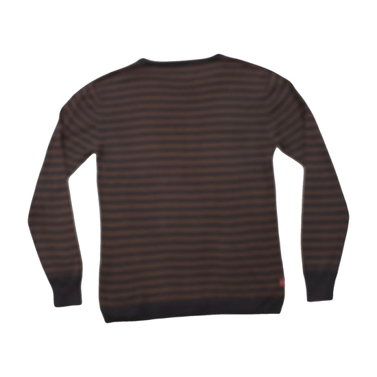 Levi’s Brown Black Striped Knit Crewneck Sweater