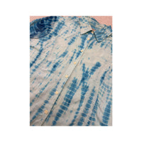 Marlboro Classics Tie Dye Ruffle Hem Button Up Shirt