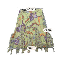 Pastel Yellow Floral Handkerchief Ruffle Skirt