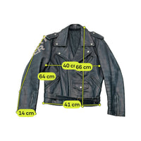 Vintage Black Leather Belted Moto Jacket