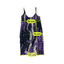Baci & Abbracci Purple Abstract Floral Slip Dress