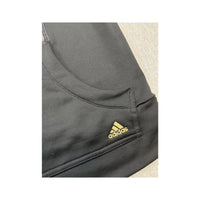 Casaco Adidas ClimaLite preto e dourado com Três riscas e Fecho Total