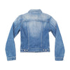 Diesel Distressed Light Wash Button-Up Denim Jacket