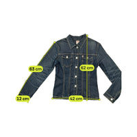 Miss Sixty Fitted Dark Wash Cotton Denim Jacket