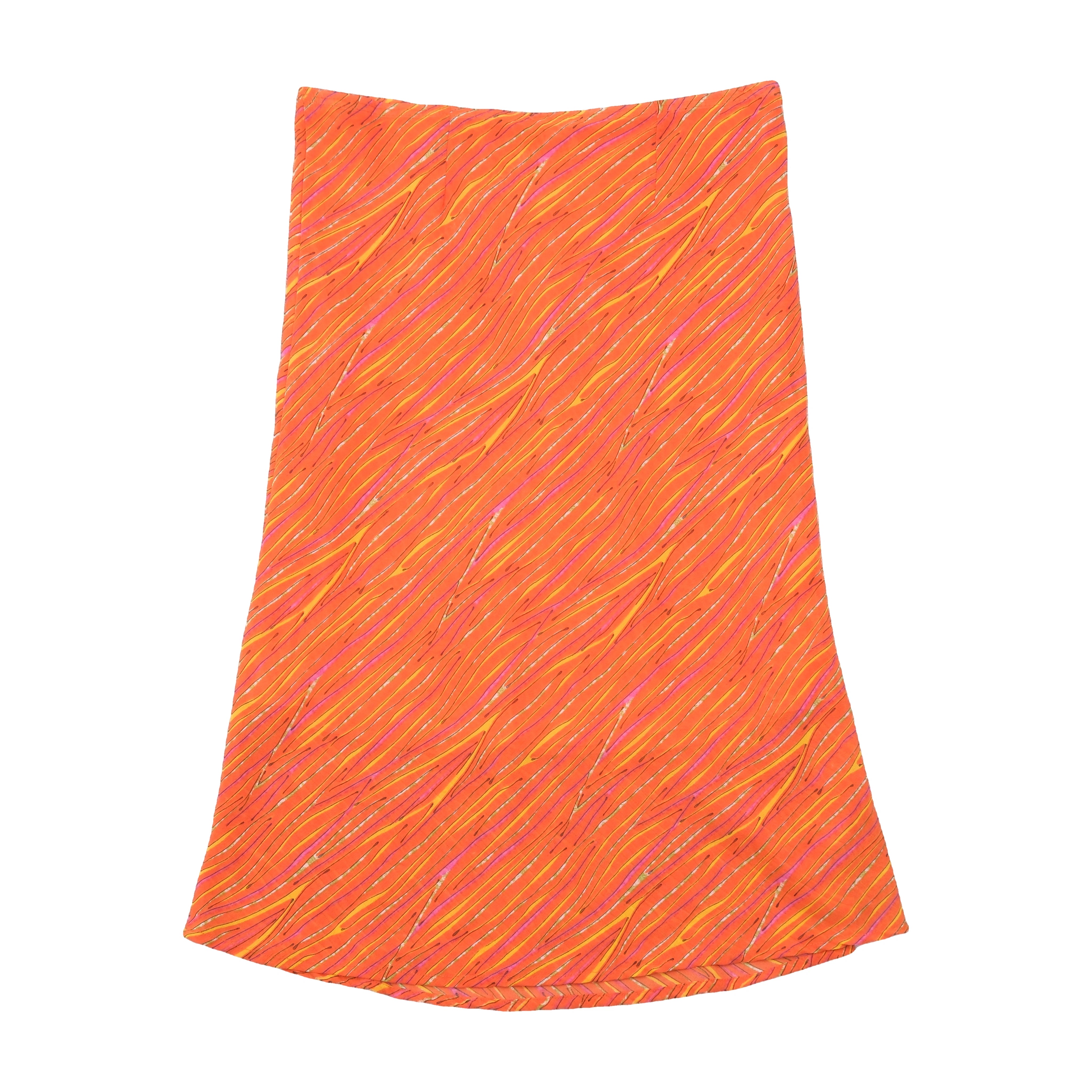 Saia Linha a Female laranja com estampado abstrato