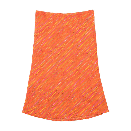 Saia Linha a Female laranja com estampado abstrato