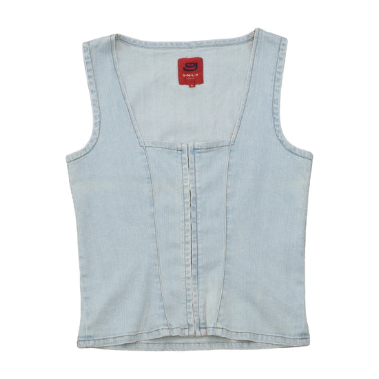 Only Jeans Light Wash Denim Tank Top