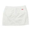 Miss Sixty White Cotton Zip Front Mini Skirt with Drawstring Cutout Pockets