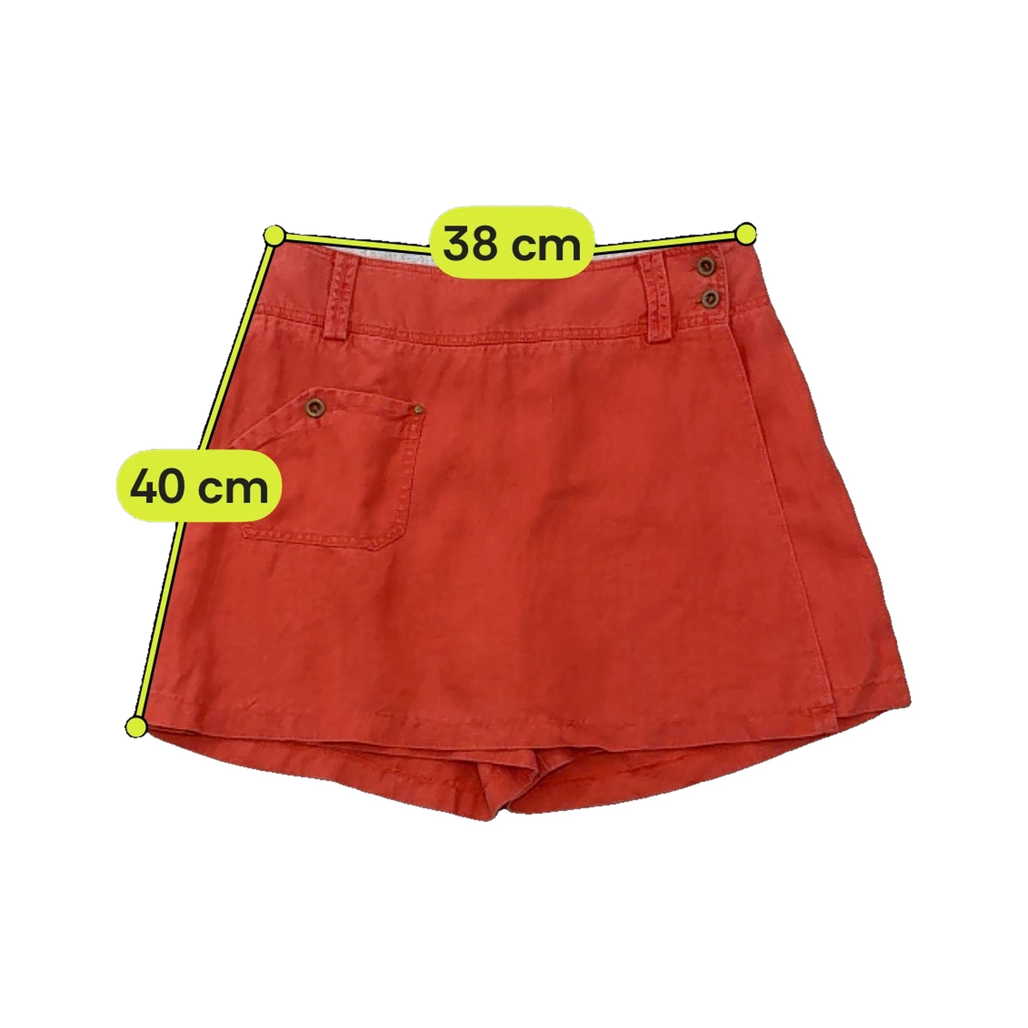 Saia-Calção utilitária Camaïeu laranja