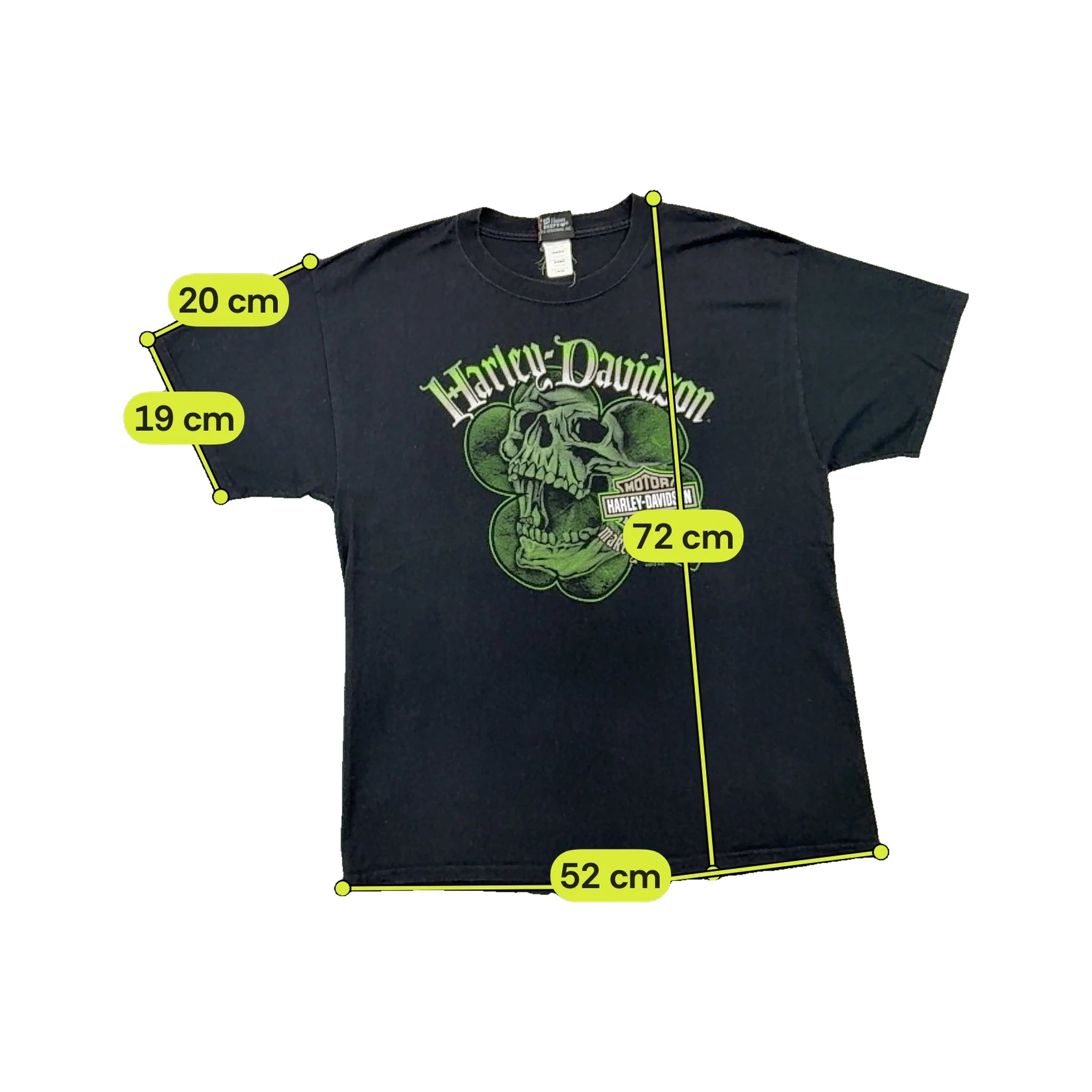 T-shirt Harley-Davidson Bourbon Street em algodão com estampado de Caveira