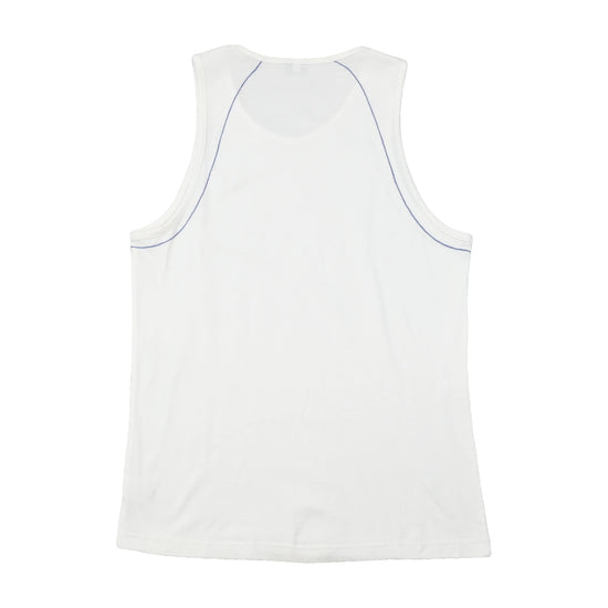 Asics Vintage White Contrast Stitch Athletic Sleeveless Tank Top