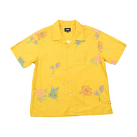 Stussy Floral Print Cotton Button Up Shirt