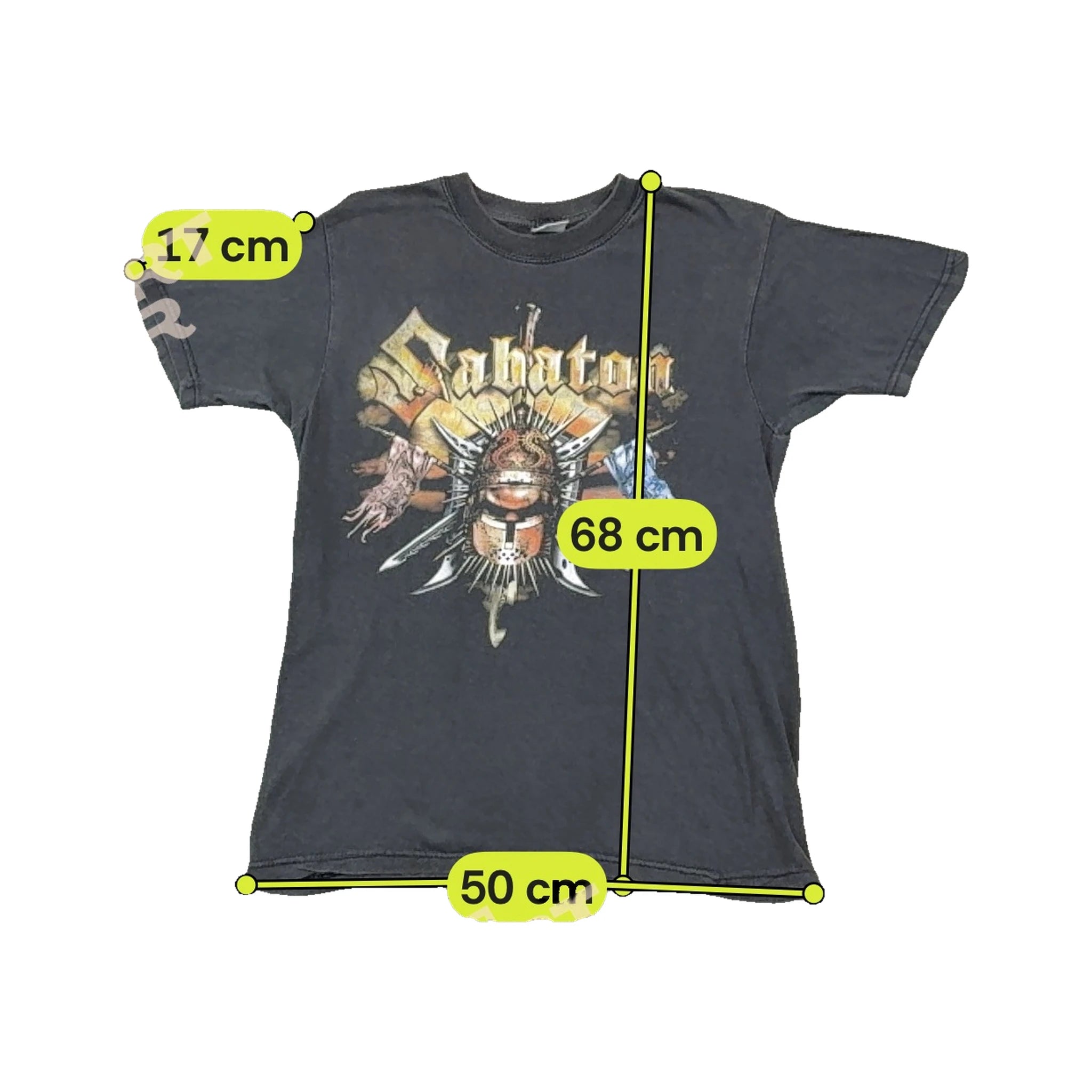 Sabaton Medieval Helmet Graphic Cotton T-Shirt