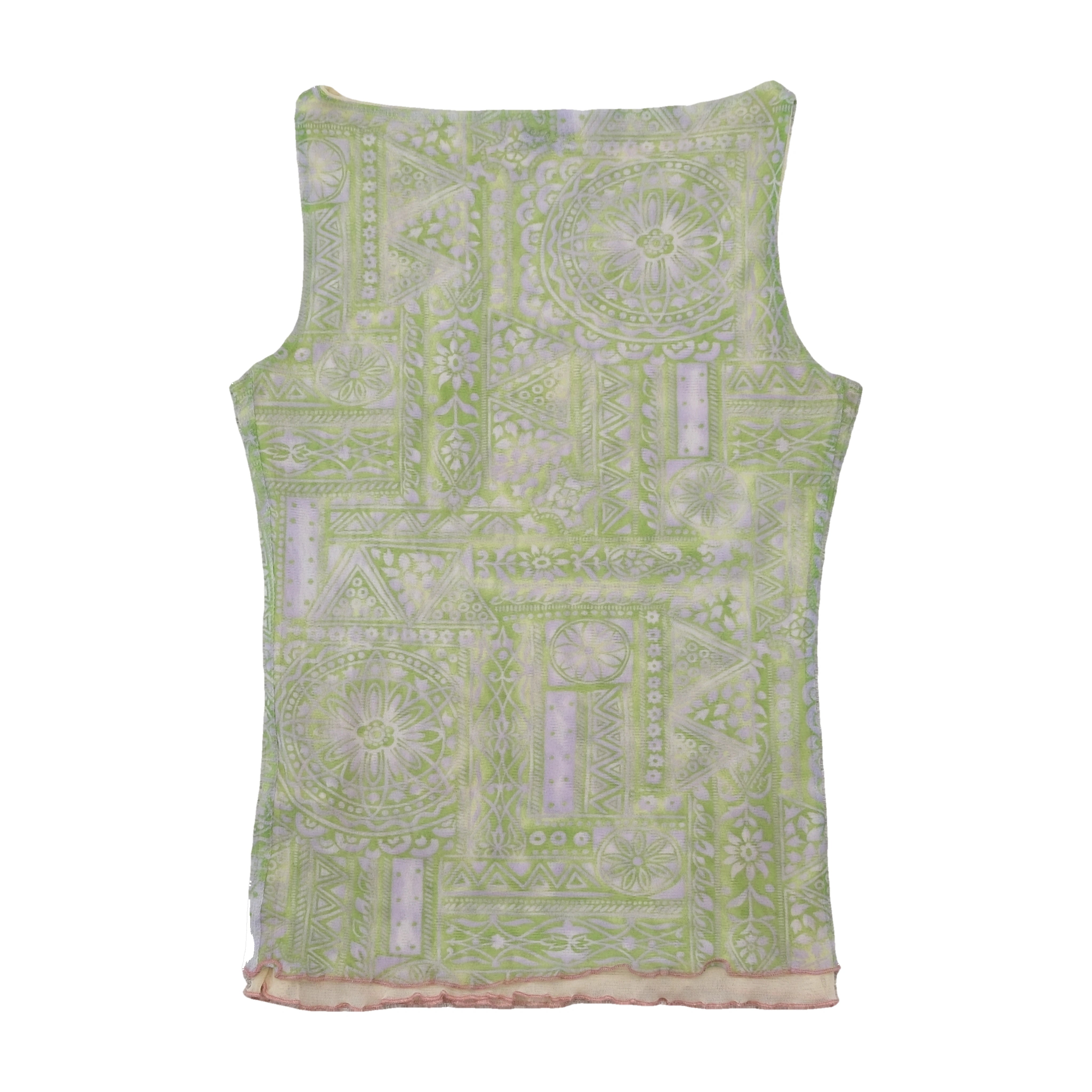 Sonia Fortuna Firenze Sequin Embellished Mesh Tank Top