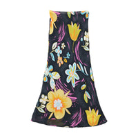 Madelaine Floral Print Flared Midi Skirt