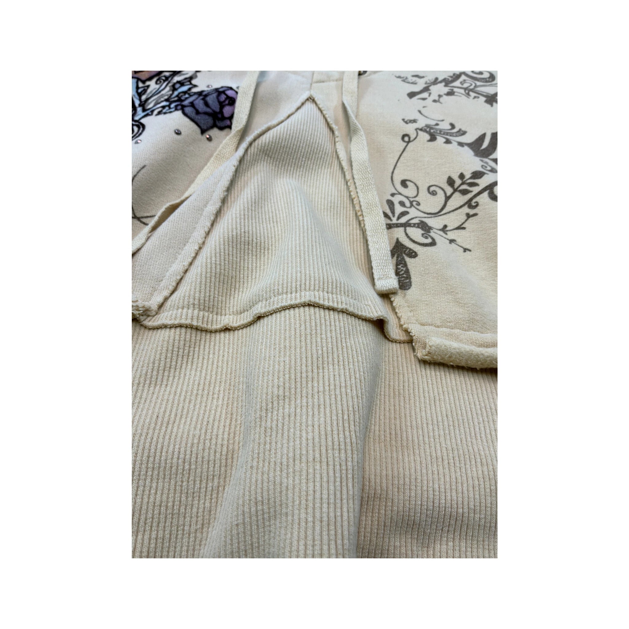 Sweatshirt com capuz Datch Y2K em algodão com estampado floral