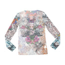 RO Floral Tattoo Print Mesh Blouse (Repriced)