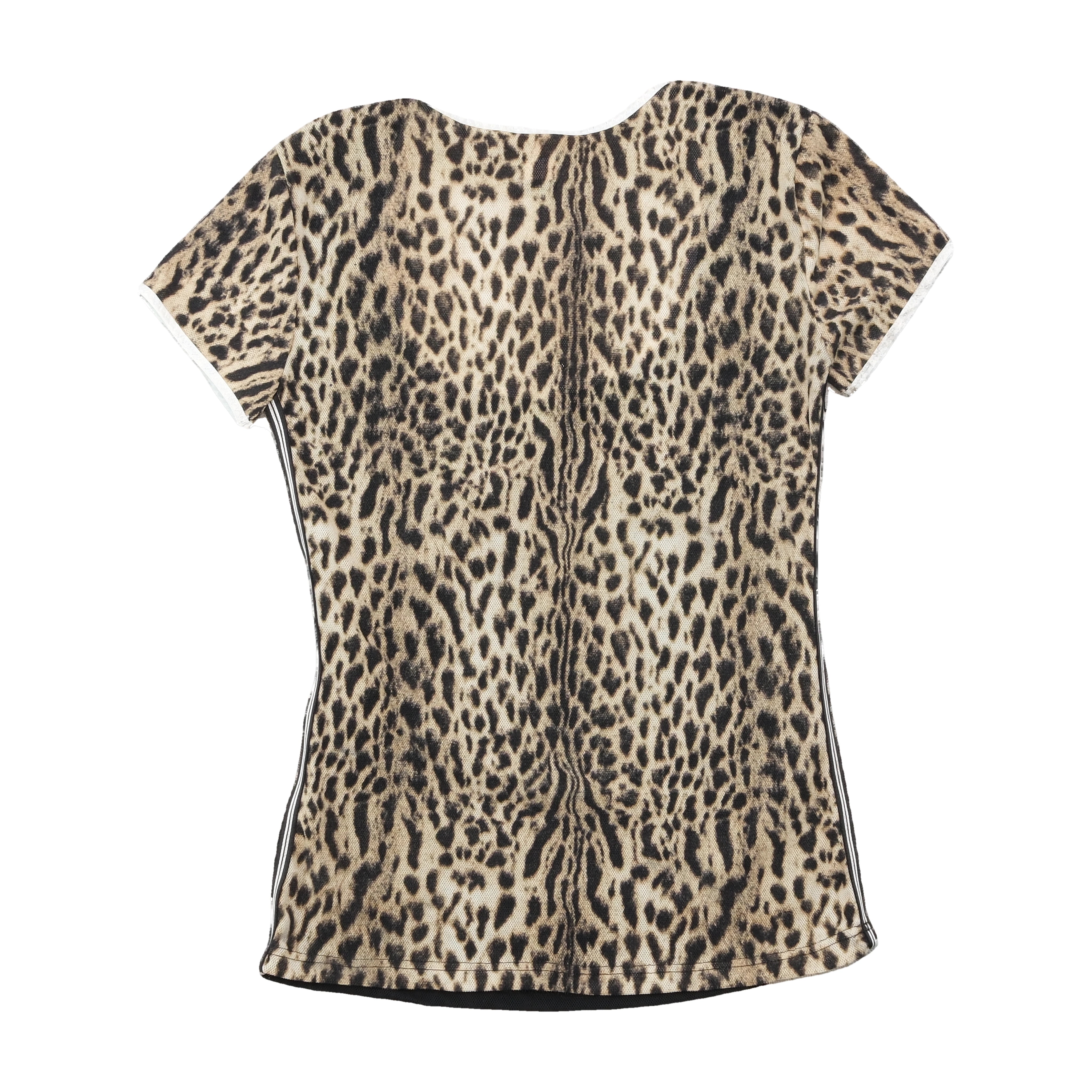 Roberto Cavalli Leopard Print Mesh T-shirt