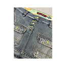 Last Girl Distressed Denim Mini Skirt