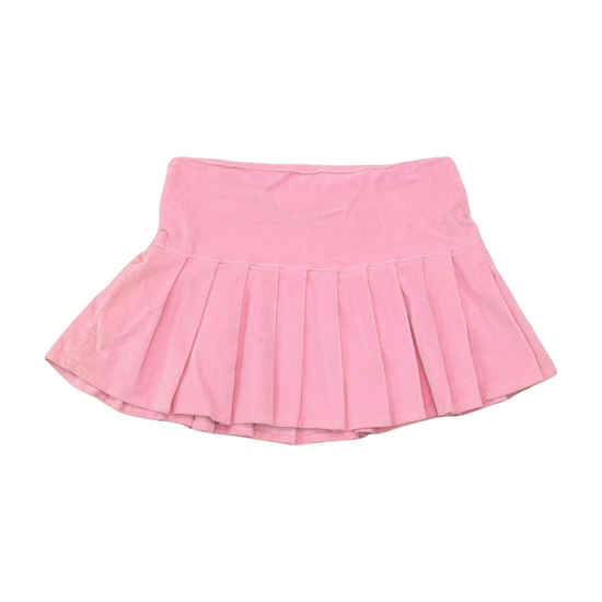 Eiki Pink Pleated Corduroy Skirt