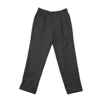Vince Charcoal Pleated Cuffed Trousers