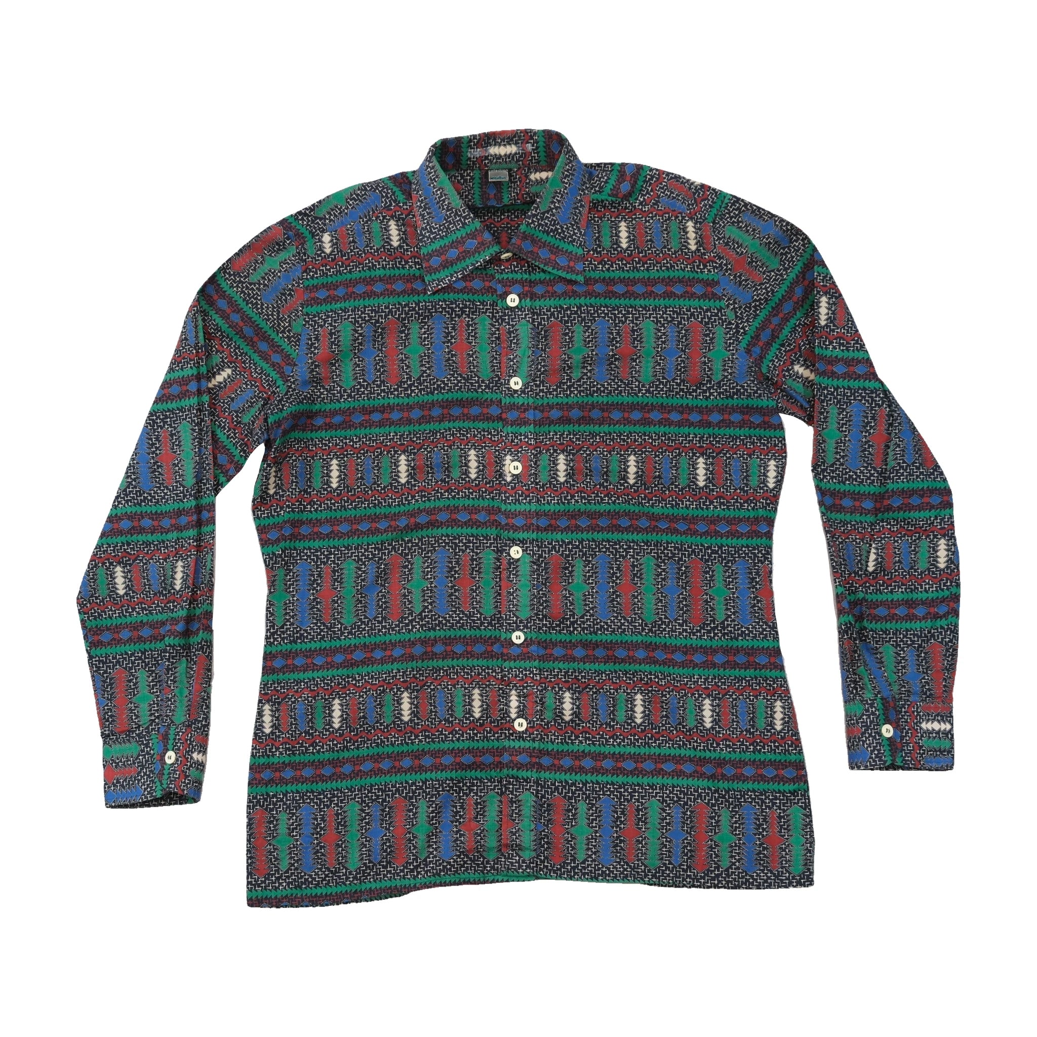 Collection Cikciler Southwestern Geometric Print Button-Up Shirt
