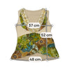 Embellished V-Neck Patchwork Sleeveless Tunic Top