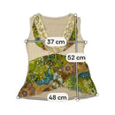 Embellished V-Neck Patchwork Sleeveless Tunic Top