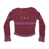 Americo Tavar Embroidered Crochet Trim Blouse