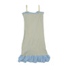 Crucilico Floral Textured Ruched Ruffle Slip Dress