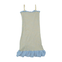 Crucilico Floral Textured Ruched Ruffle Slip Dress