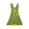 Liu Jeans Ruched Ruffle V-Neck Viscose Dress