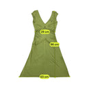 Liu Jeans Ruched Ruffle V-Neck Viscose Dress
