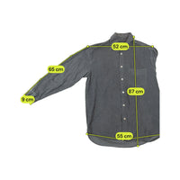 Kolby Gray Cotton Corduroy Button Up Shirt