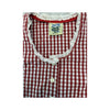 Vintage Red Gingham Puff Sleeve Cotton Blouse