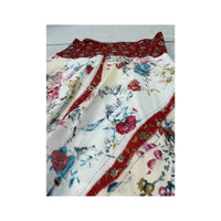 Saia Pollera em Camadas com estampado floral e de Borboleta