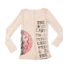 Sheer Distressed Graphic Long Sleeve T-shirt
