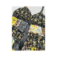 Italian Patchwork Floral Tiered Tank Top