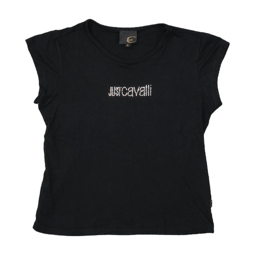 Just Cavalli Rhinestone Logo T-shirt