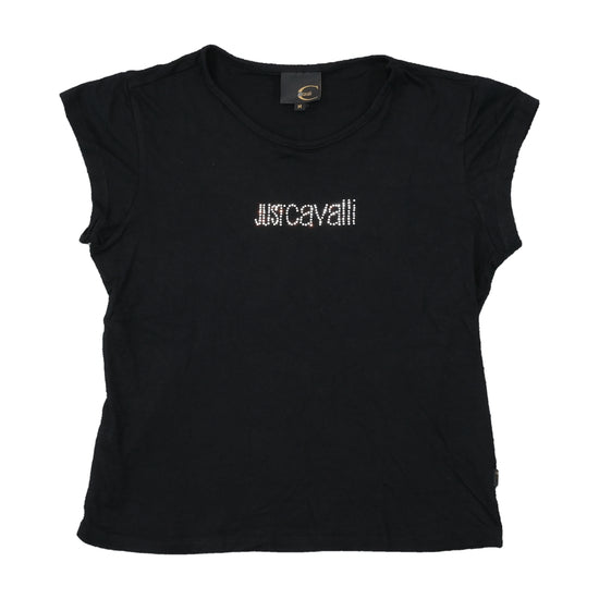 Just Cavalli Rhinestone Logo T-shirt